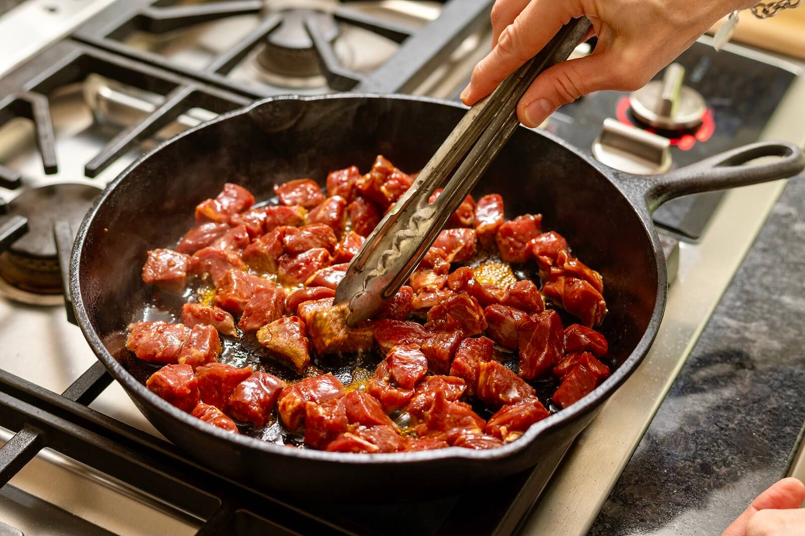 Lightning fast cook time and exceptional flavor may just earn these easy steak bites a spot on the weekly dinner rotation. Round out the meal with rice and a vegetable of choice.