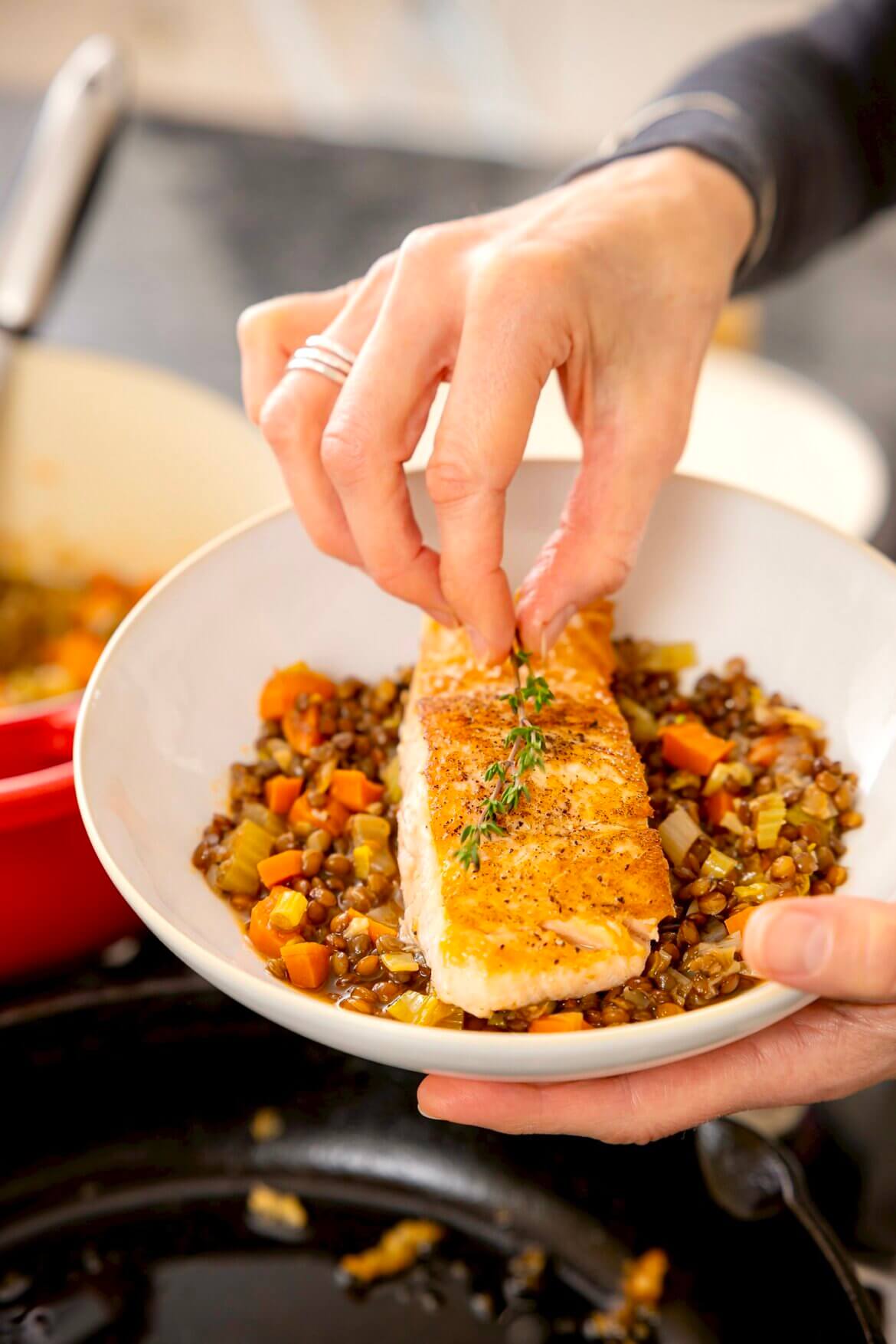 RestaurantStyle Pan Seared Salmon The Fountain Avenue Kitchen