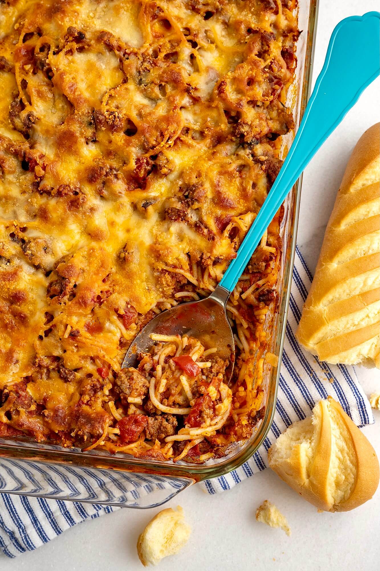 Saucy, meaty, cheesy, and delicious, this make-ahead casserole is a longtime favorite that's perfect for family dinners, casual entertaining, potlucks, and anytime you need to take a meal to a friend.