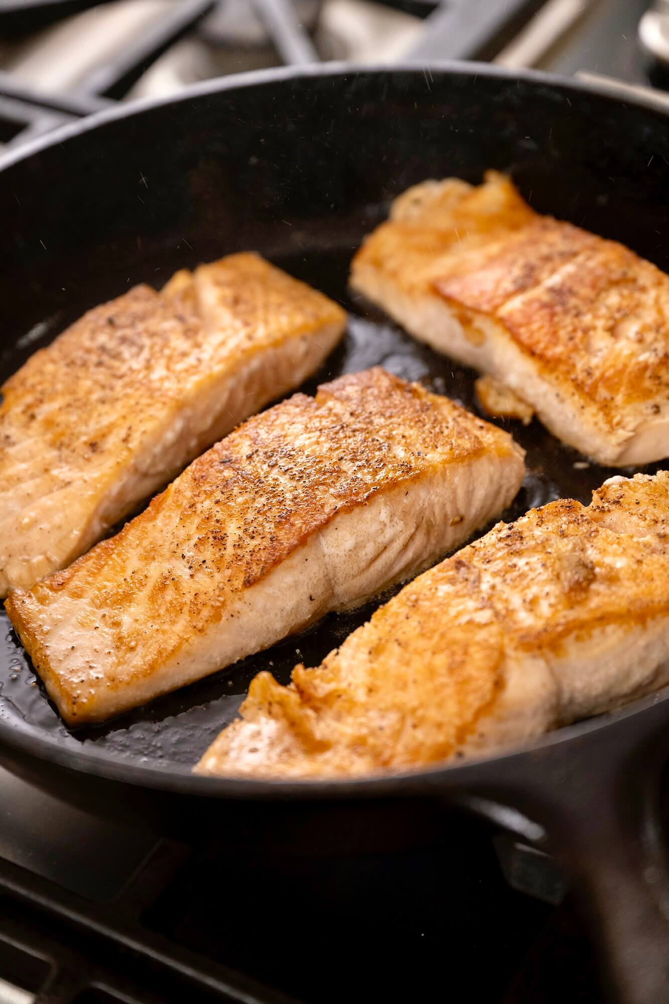 Picture the perfectly seasoned fillet of salmon with a lightly golden crust that you order from a favorite restaurant. You can make it at home for a fraction of the price—in about 10 minutes.