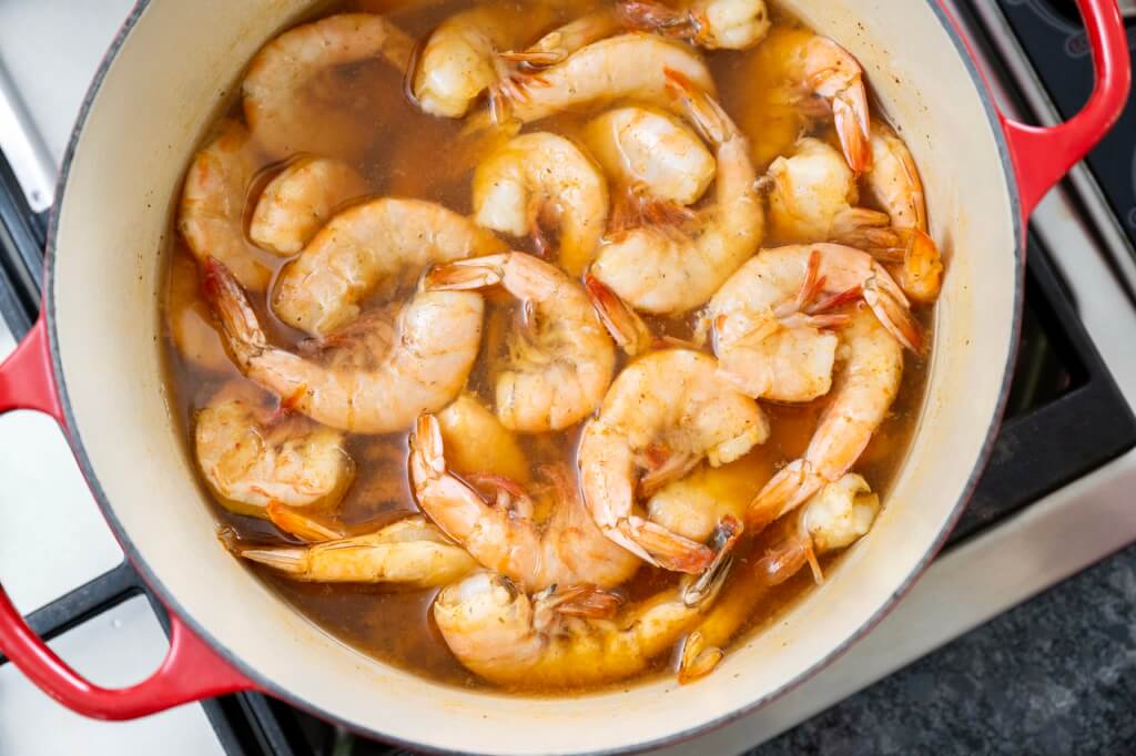 Beer Boiled Peel & Eat Shrimp bring the fun factor to dinner, and if you keep a bag of shrimp in your freezer, you can have this festive meal anytime--in about five minutes!
