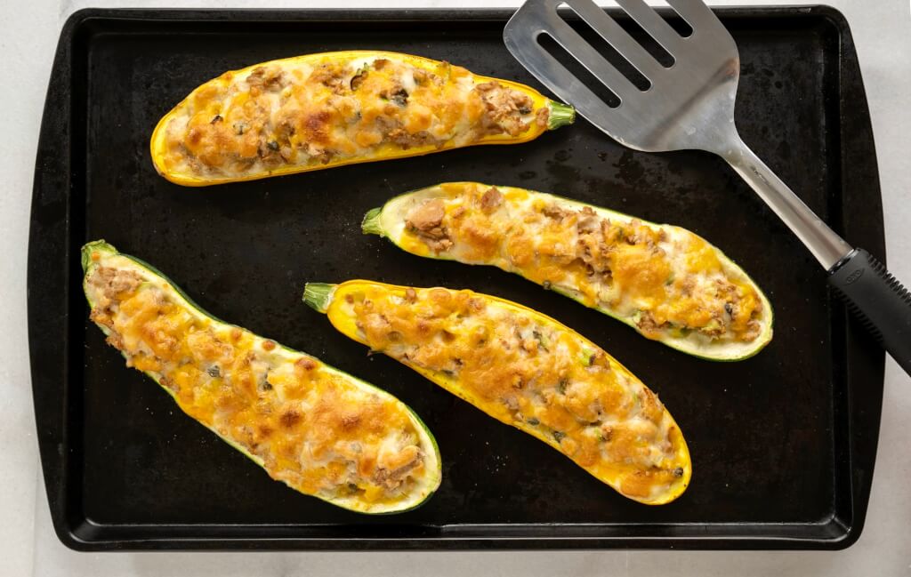 A favorite seasonal vegetable takes inspiration from a classic sandwich in this wholesome, all-in-one meal enjoyed by kids and adults alike. Easy to make with one zucchini or many.