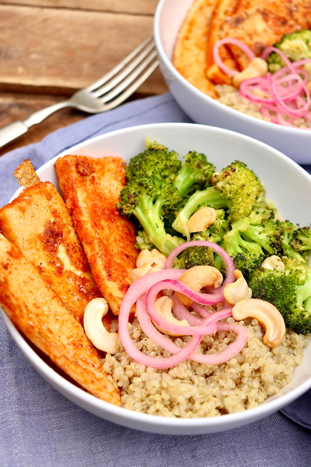 Crispy Tofu Broccoli Bowl The Fountain Avenue Kitchen